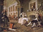 William Hogarth Group painting fashionable marriage Breakfast France oil painting artist